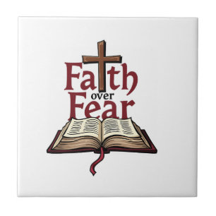 Faith Over Fear Vintage Jesus Faith Tee (1) Tile