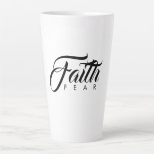 Faith Over Fear White Latte Mug