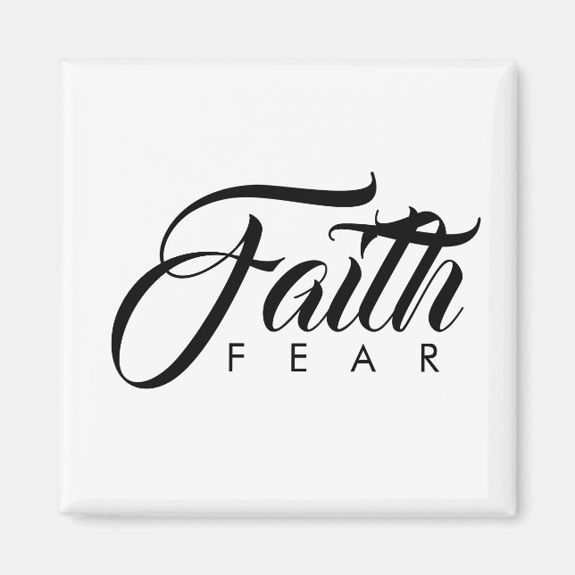 Faith Over Fear White Magnet (Front)