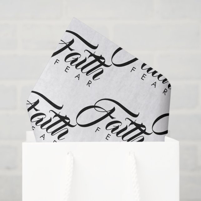 Faith Over Fear White Tissue Paper (Gift Bag)