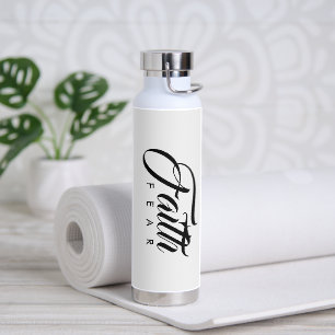Faith Over Fear White Water Bottle