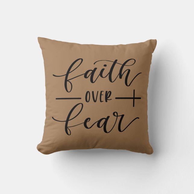 Faith Over Fear with Cross Cushion (Front)