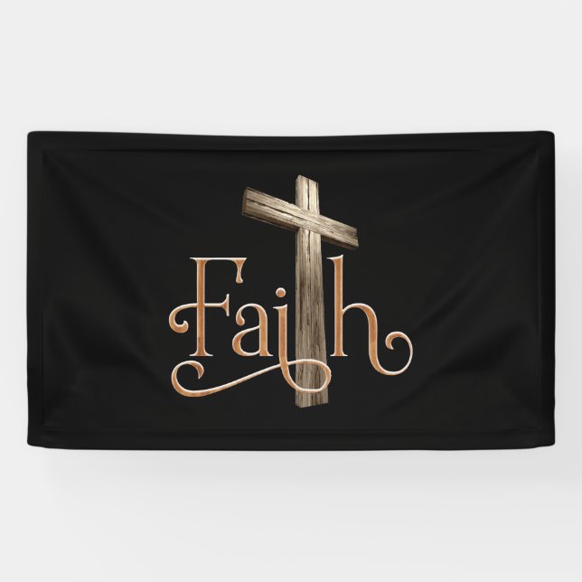 Faith Patterns God Jesus Religious Christian Banner (Horizontal)