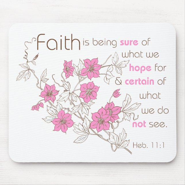 Faith (pink & brown) mouse pad (Front)