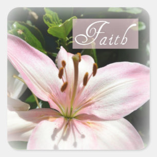 Faith Pink Lily Stickers