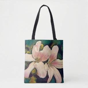 Faith Pink Tropical Style Flower Tote