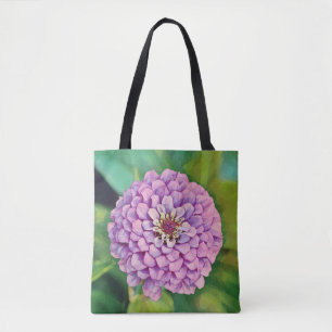 Faith Pom-Pom Zinnia Flower Tote