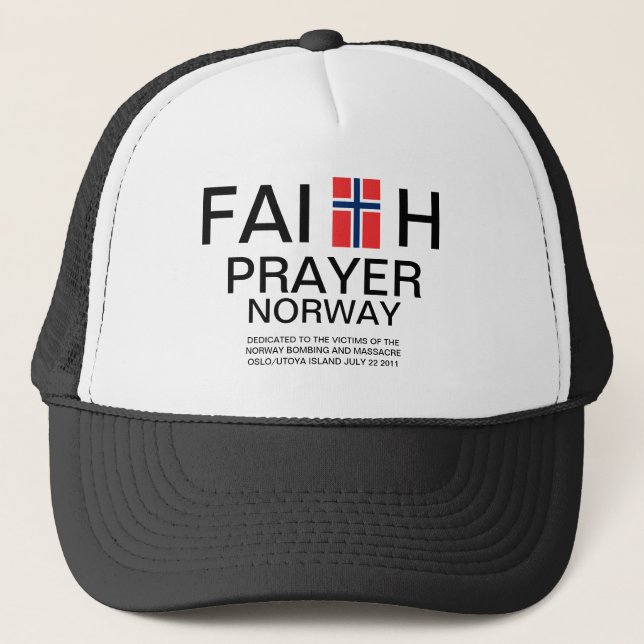 FAITH PRAYER NORWAY TRUCKER HAT (Front)