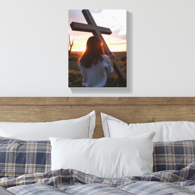 Faith- Premium Wrapped Canvas (Gloss) (Insitu(Bedroom))
