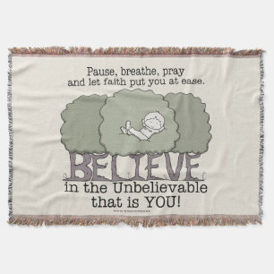 Faith Put You at Ease Throw Blanket