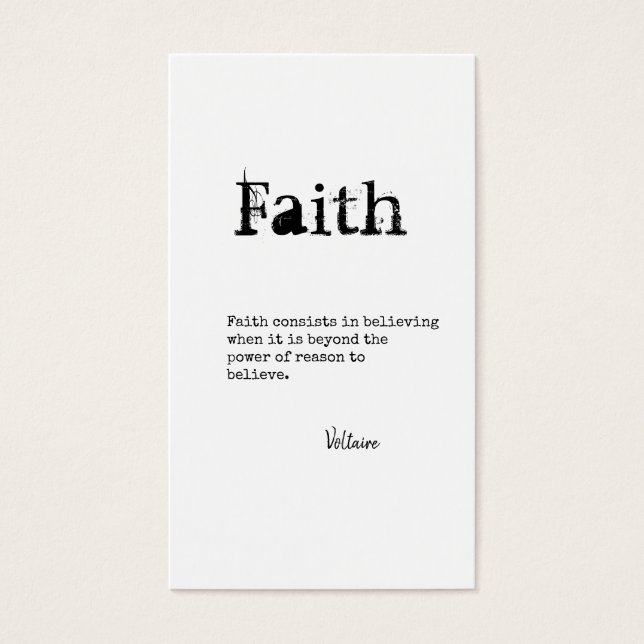 FAITH QUOTE Gifts Typewriter Font Customisable (Front)