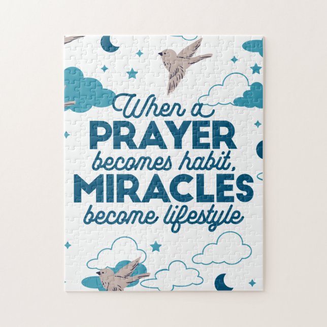 Faith quotes and Bird Pattern Jigsaw Puzzle (Vertical)