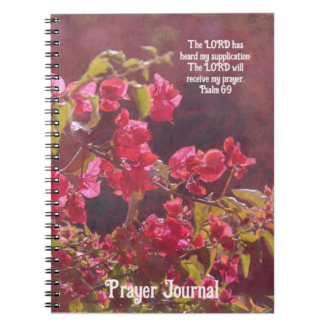 Faith Red Flowers Art Prayer Journal (Front)