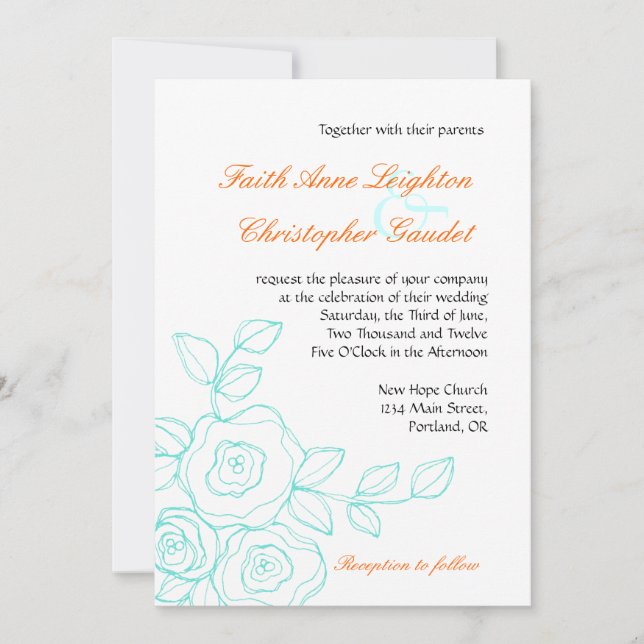 Faith Rose - Wedding Invitation (Front)