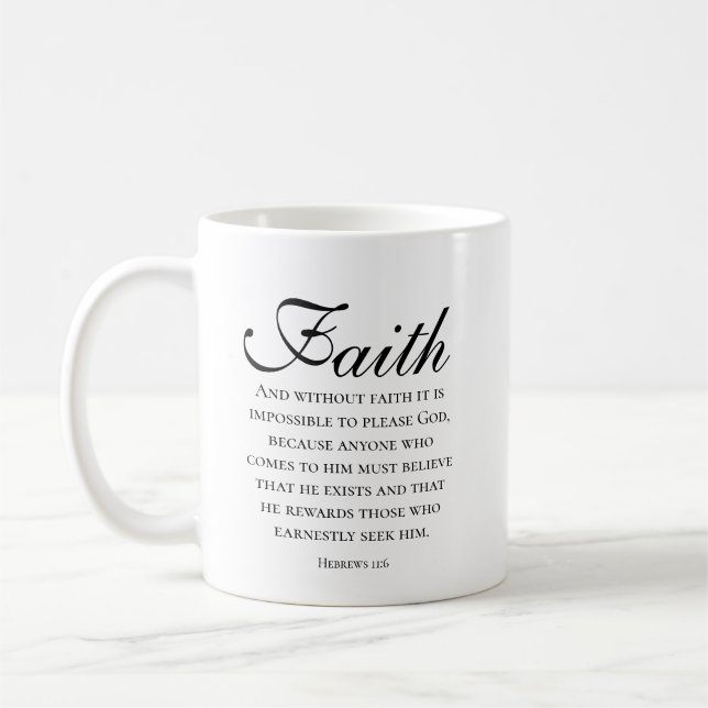 Faith Scripture Hebrews 11:16 Bible Verse Coffee Mug (Left)