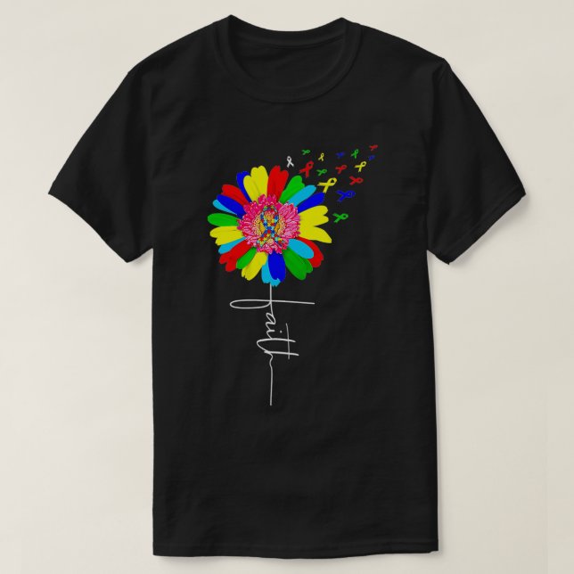 Faith shirt Autism Autistic Gifts Autism Awareness (Design Front)