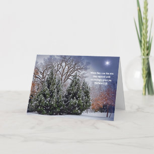 Faith Snow Nature Christmas Holiday Card