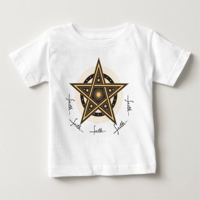 Faith Star Symbol Graphic Tee for Toddlers  (Front)
