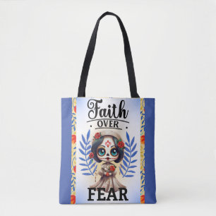 Faith Sugar Skull  Tote Bag
