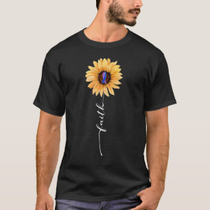 Faith Sunflower Purple Blue Rheumatoid Arthritis A T-Shirt