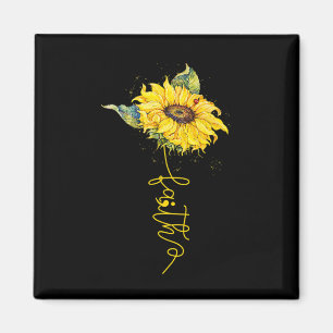 Faith Sunflower Semicolon Suicide Prevention Aware Magnet