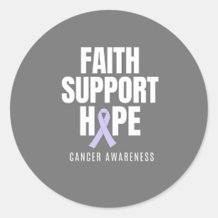 faith support hope all cancers awareness Sticker