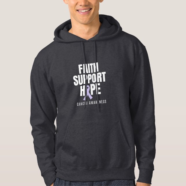 faith support hope all cancers Pullover Hoodie (Front)
