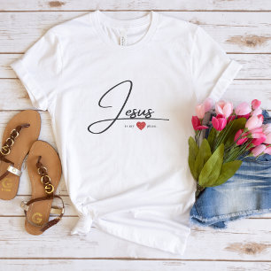 Faith t-shirt for women   Jesus with heart