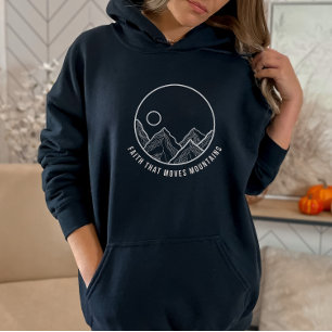 Faith that Moves Mountains Bible Verse Christian H Hoodie