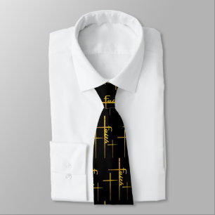 Faith Trinity Christian Cross Men's Easter Tie