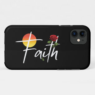 Faith Typography With Roses Case-Mate iPhone Case