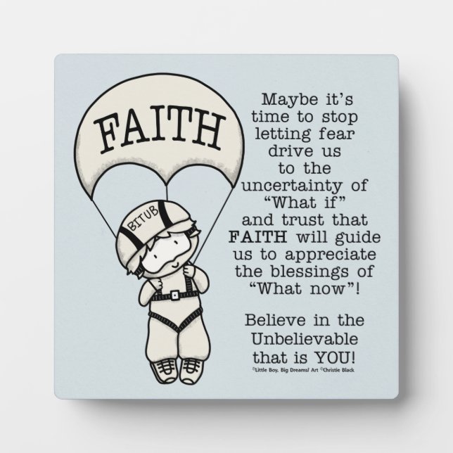 Faith Will Guide Plaque (Front)