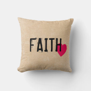 FAITH with Heart Cushion