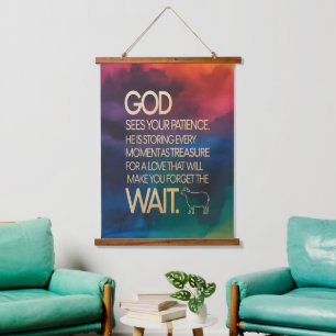 Faith Wood Tapestry for Christian Singles