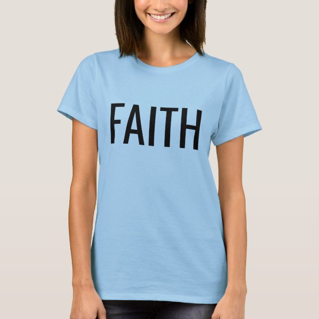 faith word women's football shirt design hot pink (Front)