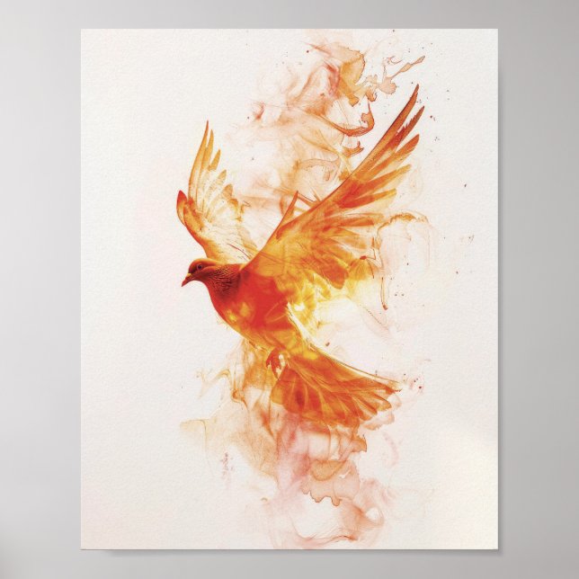 FaithArtCreation Holy Spirit Engulfed In Flames, P Poster (Front)