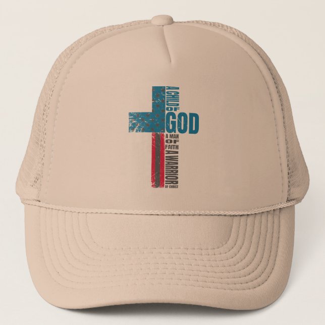 Faithful And Fearless: Warrior Of God Trucker Hat (Front)