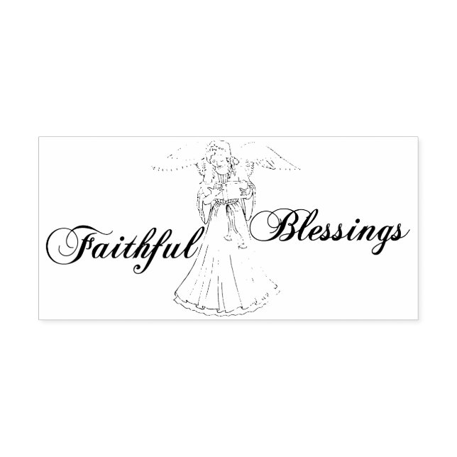 Faithful Blessings Angel Self-inking Stamp (Design)