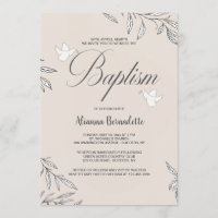 Faithful Botanical Religious Invitation