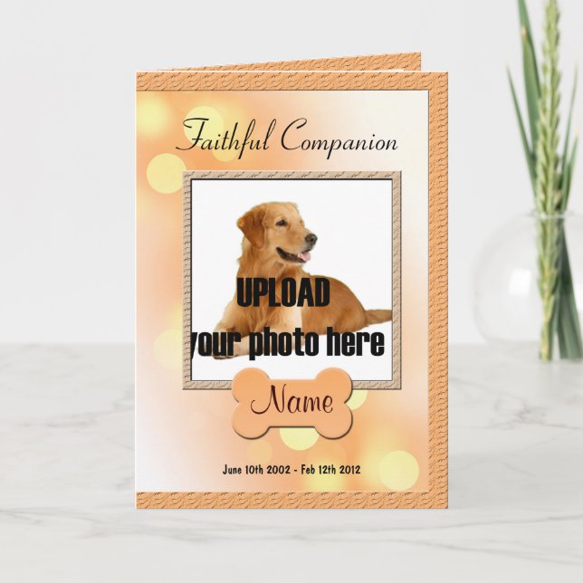 Faithful Companion - Dog Loss Memorial Card (Front)