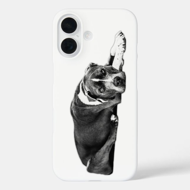 Faithful Eyes Pitbull Mix Portrait Phone Case (Back)