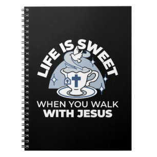 Faithful Living Art – Teacup with Cross and Dove Notebook