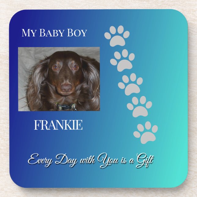 Faithful Pawprints Keepsake Coaster (Front)