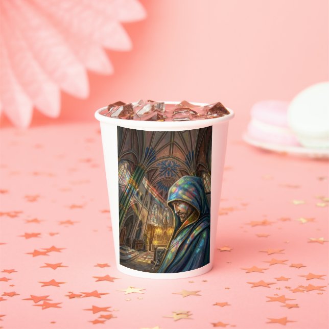 Faithful Reflection Priestly Prayer Under Light Paper Cups (Insitu)