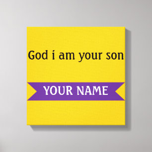 Faithful Son – Custom Name Inspirational Design Canvas Print