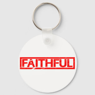 Faithful Stamp Key Ring