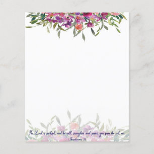 Faithful watercolor floral background