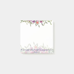Faithful watercolor floral   post-it notes