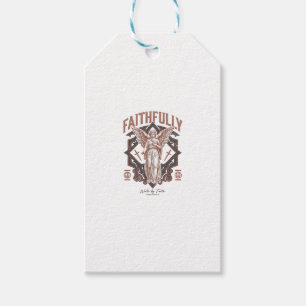 Faithfully Angel Vintage Engraving Christian T-Shi Gift Tags