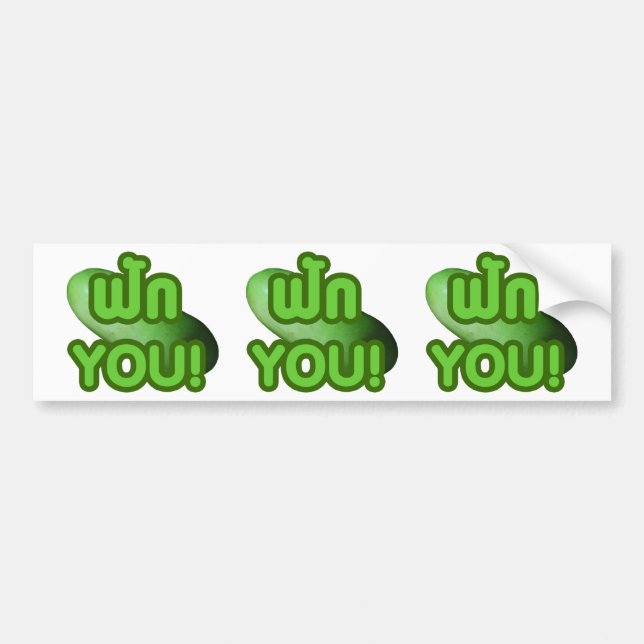 FAK YOU! ... Green Squash (Winter Melon) Bumper Sticker (Front)